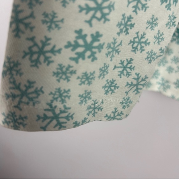 Talbots Multicolour Snowflake Long Sleeve Tee Medium - Picture 7 of 10